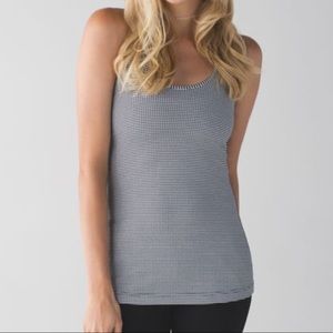 Lululemon gingham racerback Tank 4 top plaid crb black white check y2k vintage